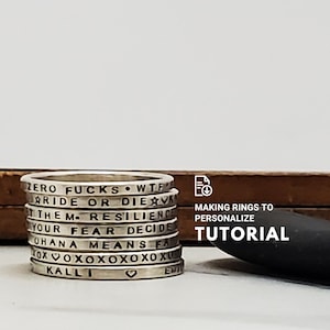 Making Rings Tutorial - PDF | Jewelry Tutorial | How to Make Sterling Band Rings for Personalizing