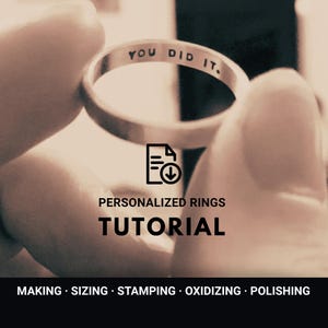 Personalized Ring Tutorial | Jewelry Making Instant Download PDF Tutorials | Gift for Jewelry Maker