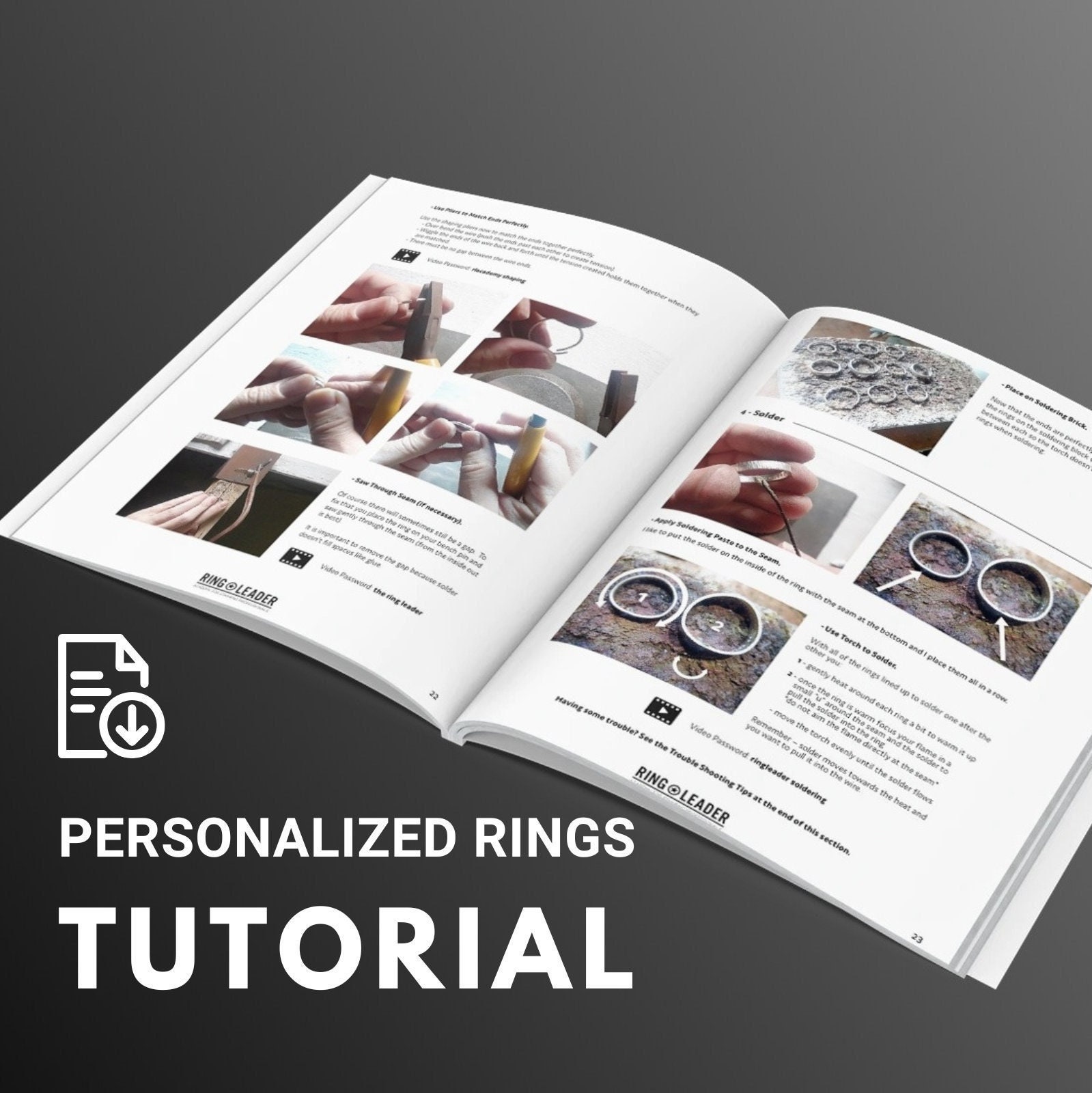 Set of 5 Tutorials Pdfs How to Make Personalized Rings - Etsy