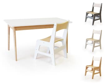 Solidwood chair and table for kids, toddlers