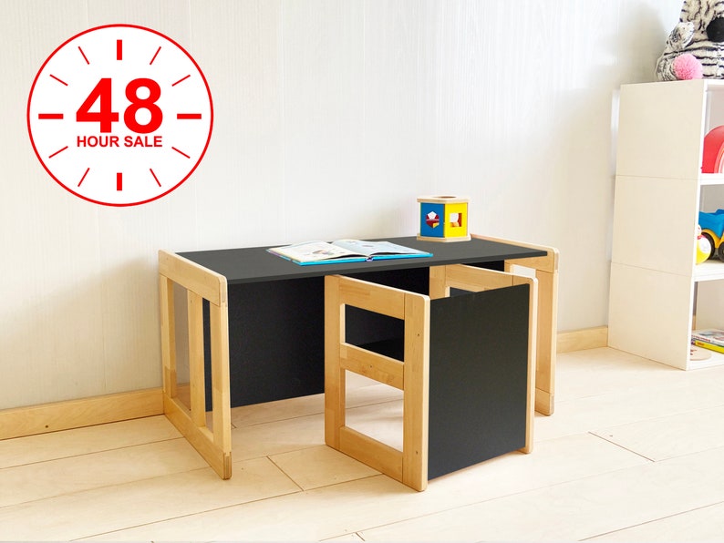 Table/chaise Montessori, table pour enfants, chaise pour enfants, table/chaise multifonctionnelle, meubles Montessori, chaises pour tout-petits, chaise pour tout-petits image 1