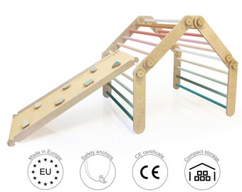 Foldable climbing triangle, Kletterdreieck, Kletterbogen, Baby gym, Pickler triangle, Foldable triangle, Climbing arch, Climbing gym