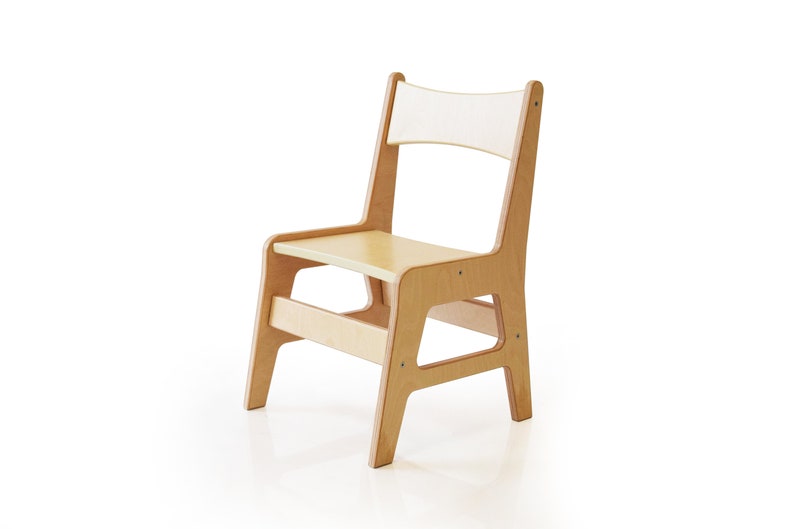 Chaise et table en bois massif pour enfants, tout-petits image 4