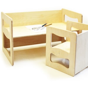 Table/chaise Montessori, table pour enfants, chaise pour enfants, table/chaise multifonctionnelle, meubles Montessori, chaises pour tout-petits, chaise pour tout-petits image 4