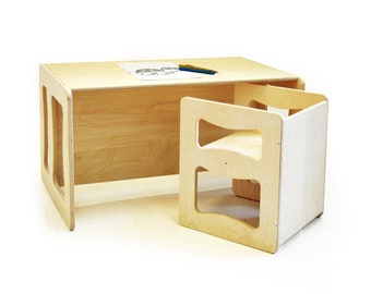 Montessori table and chair, Kids table, Kids chair, Multifunctional table - chair, Montessori furniture, toddler cub chairs, toddler chair