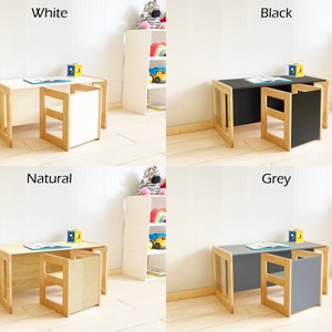 Montessori table/chair, Kids table, Kids chair, Multifunctional table/chair, Montessori furniture, toddler cub chairs, toddler chair image 2