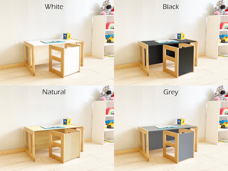 Table/chaise Montessori, table pour enfants, chaise pour enfants, table/chaise multifonctionnelle, meubles Montessori, chaises pour tout-petits, chaise pour tout-petits image 2