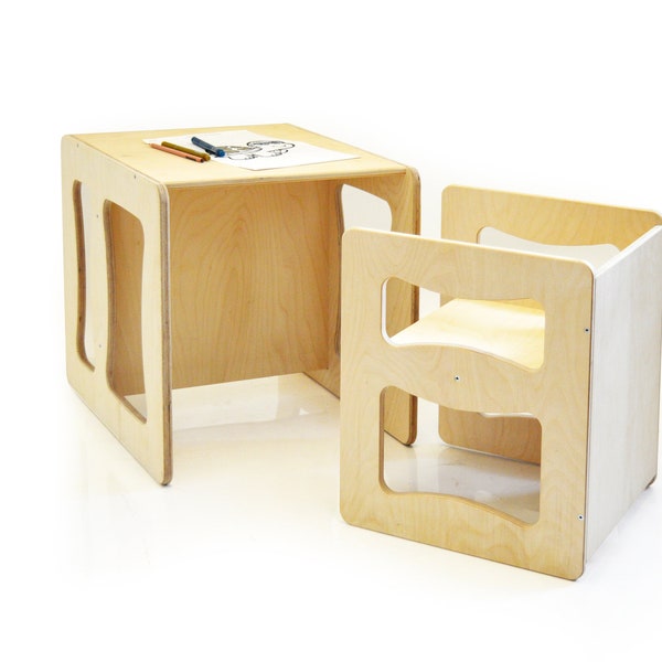 Table/chaise Montessori, table pour enfants, chaise pour enfants, table/chaise multifonctionnelle, meubles Montessori, chaises pour tout-petits, chaise pour tout-petits