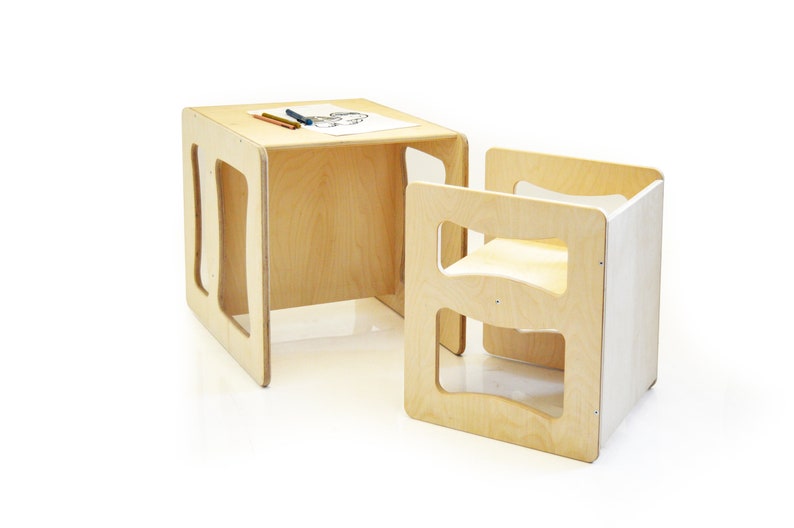Table/chaise Montessori, table pour enfants, chaise pour enfants, table/chaise multifonctionnelle, meubles Montessori, chaises pour tout-petits, chaise pour tout-petits image 1