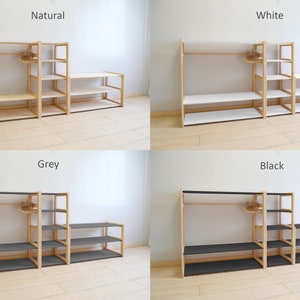 Clothing rack, Wardrobe, Montessori shelf, open shelf set, toy storage shelf, montessori toy shelf combo, shelf system image 9