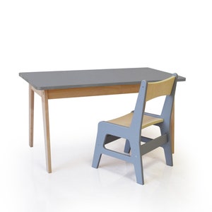 Chaise et table en bois massif pour enfants, tout-petits image 7