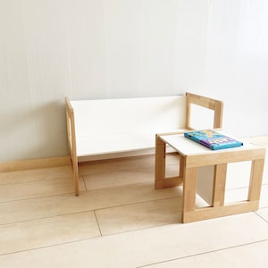 Table/chaise Montessori, table pour enfants, chaise pour enfants, table/chaise multifonctionnelle, meubles Montessori, chaises pour tout-petits, chaise pour tout-petits image 8