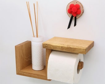 LOTHAR toilet paper holder made of oak