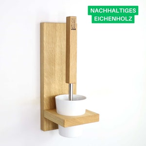 Toilettenbürstenhalter LARA aus Holz, Eiche Massiv Bild 7
