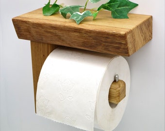 Cultus toilet paper holder made of oak or walnut