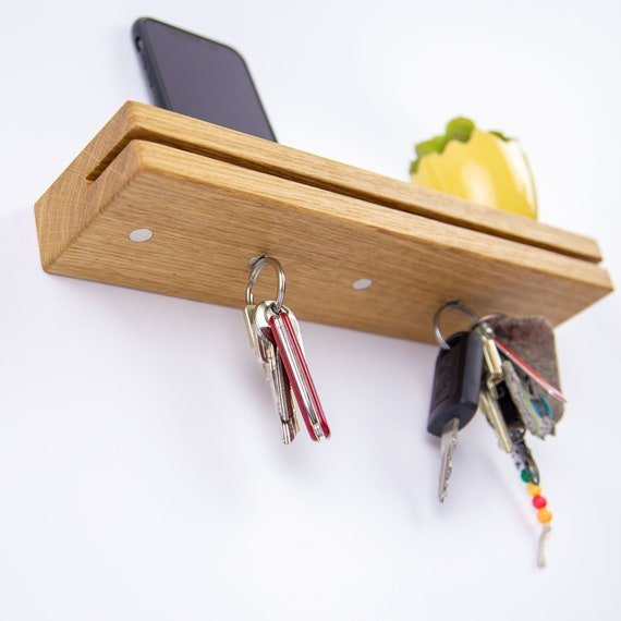 Schlüsselbrett Holz Massiv | Handgemacht im Schwarzwald | Schlüsselhalter Wand | Schlüsselablage Flur | Geschenk Einzug | Holz Deko