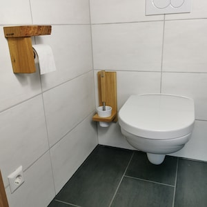 Porte-brosse de toilette LARA en bois, chêne massif image 5