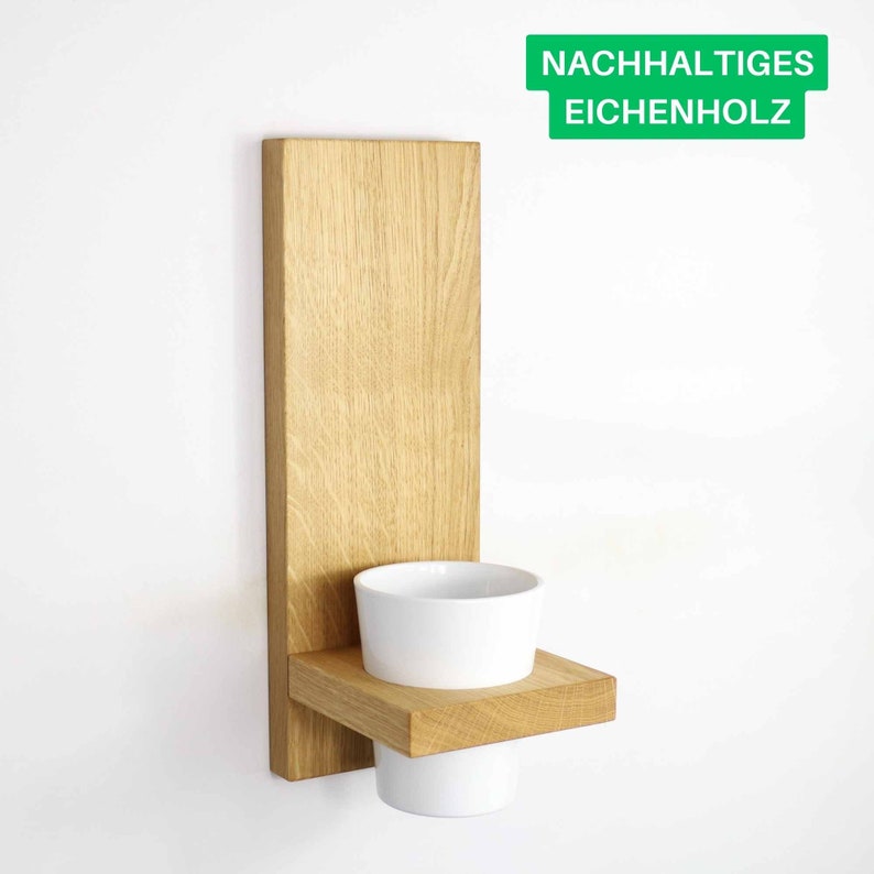 Toilettenbürstenhalter LARA aus Holz, Eiche Massiv Bild 8