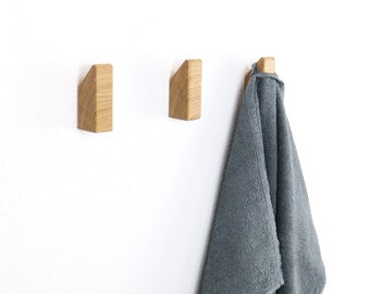 Coat hooks, decorative wall hooks, modern coat rack, wooden towel holder, hooks for the wall, wall storage, DIY clothes hanger