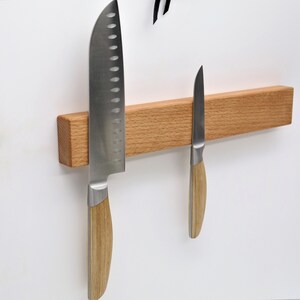 Magnetic knife rack knife holder CULTRO made of solid oak Buche