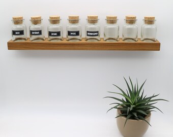 Spice rack Spico made of oak suitable for anchor herb