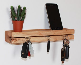 Porte-clés, porte-clés Talea en bois de frêne avec grand espace de rangement "Différentes longueurs disponibles"