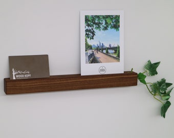 Picture ledge, picture holder, decorative wooden ledge made of walnut or oak