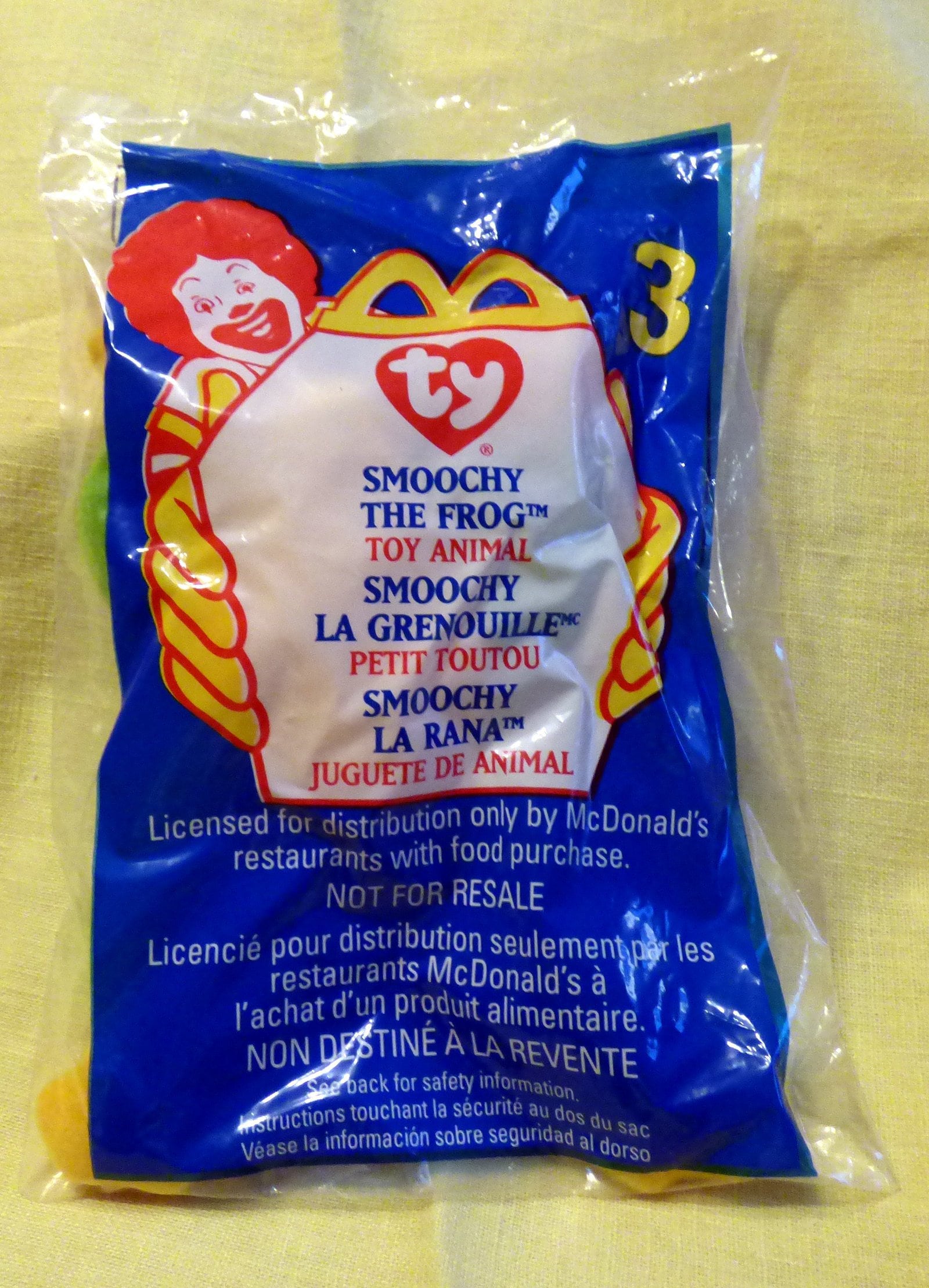 Smoochy The Frog #3 TY Teenie Beanie Babies McDonald/'s 1999