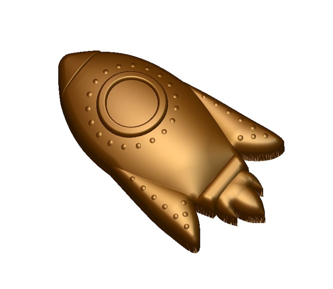 Rocket STL model for cnc routers and 3D printers Kawaii STL Etsy