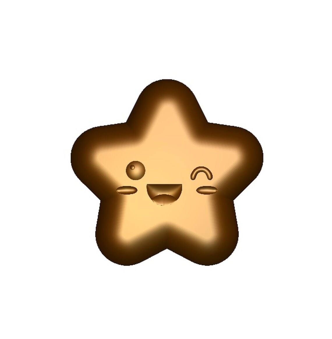 Star STL File for 3D printers and CNC router Star STL model Etsy