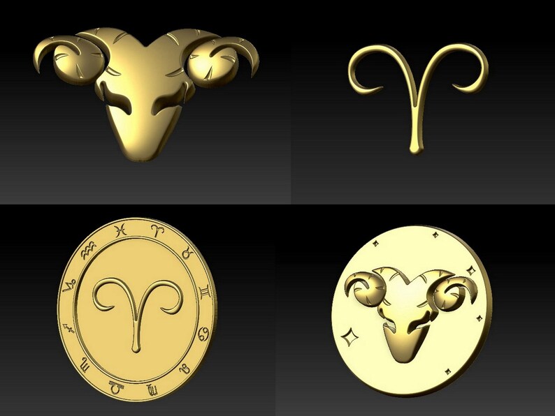 Aries 4 Stl Models For Cnc Router And 3d Printers Horoscope Etsy