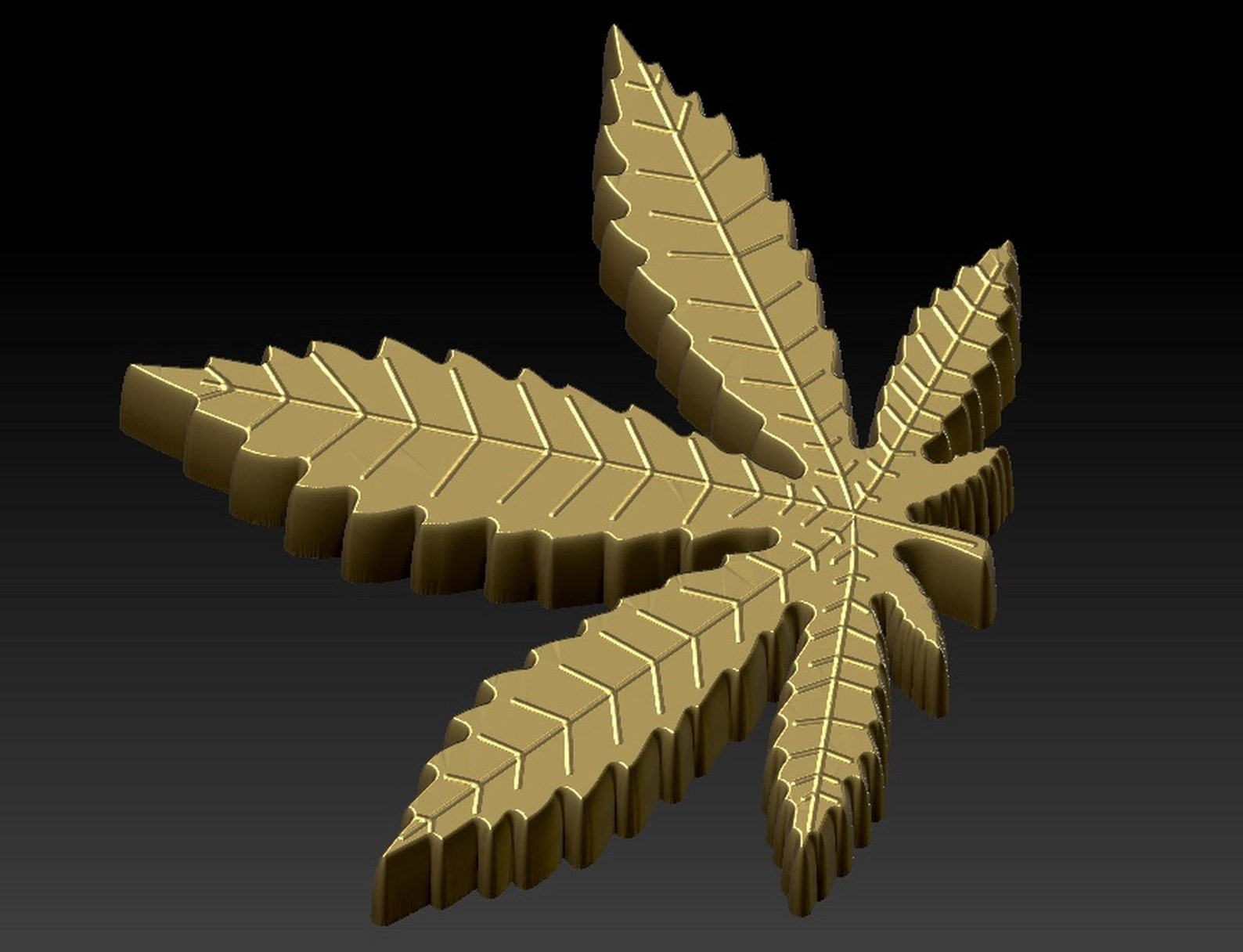 Marijuana leaf STL model for cnc routers and 3D printers 2 Stl Etsy