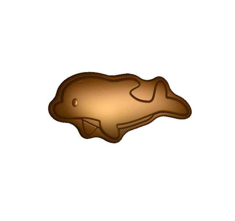 Dolphin STL File for 3D Printers and Cnc Routers Animal STL Etsy