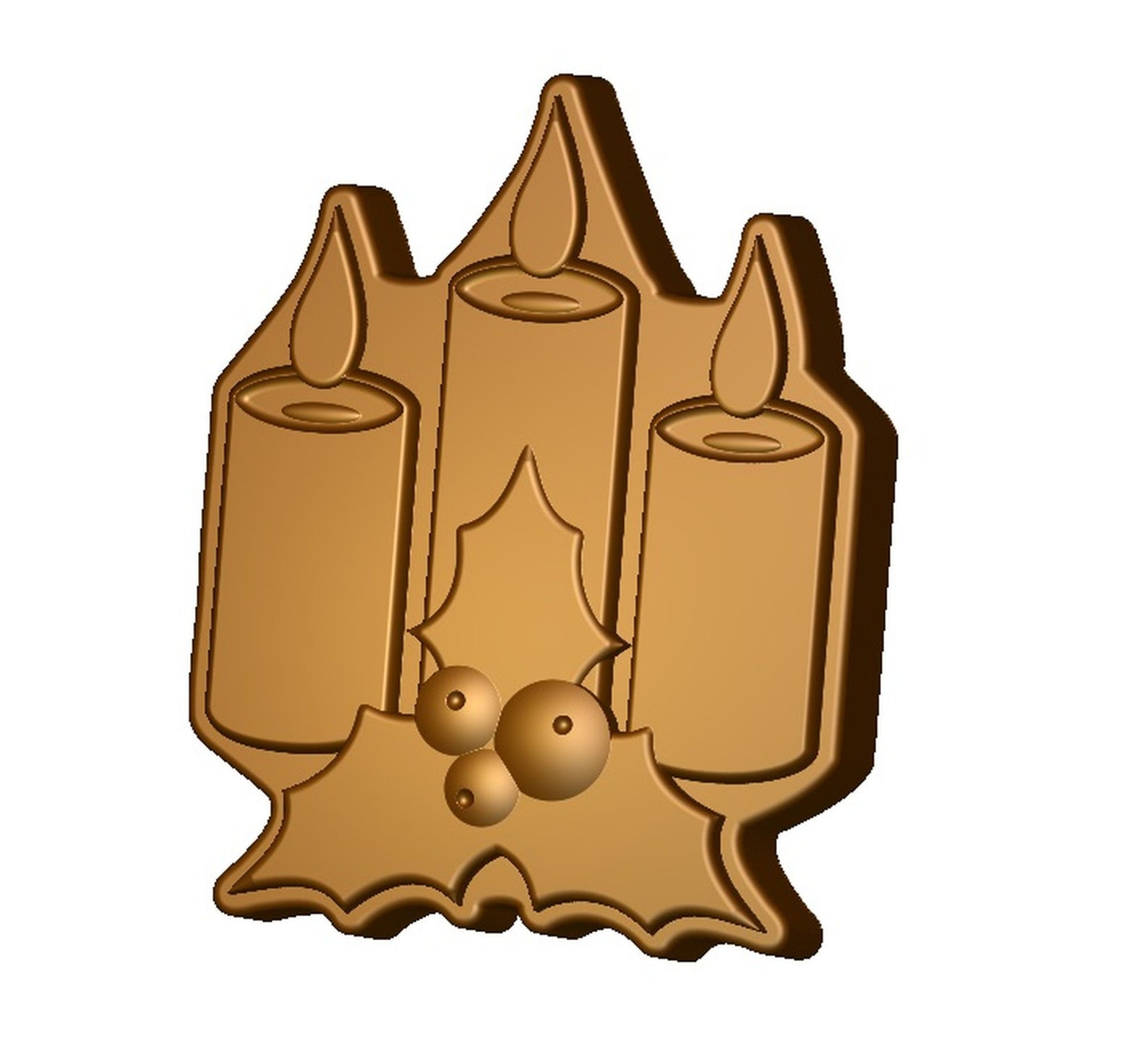 Candles Stl File for 3D printers and CNC router Christmas STL Etsy