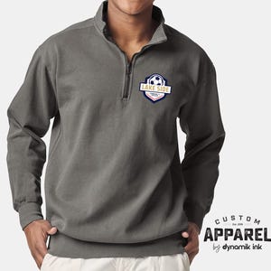 Custom Logo Quarter-Zip Sweatshirt, Custom Apparel for Business or Event, Sweater, Sweatshirt, Custom Design, Design Proof Prior to Printing