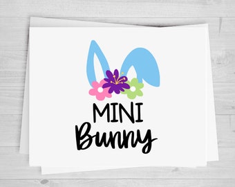 Mini Bunny, DTF Transfer Sheet, Any Size, Heat Transfer, Ready to Press, Ready to Apply, Direct to Film