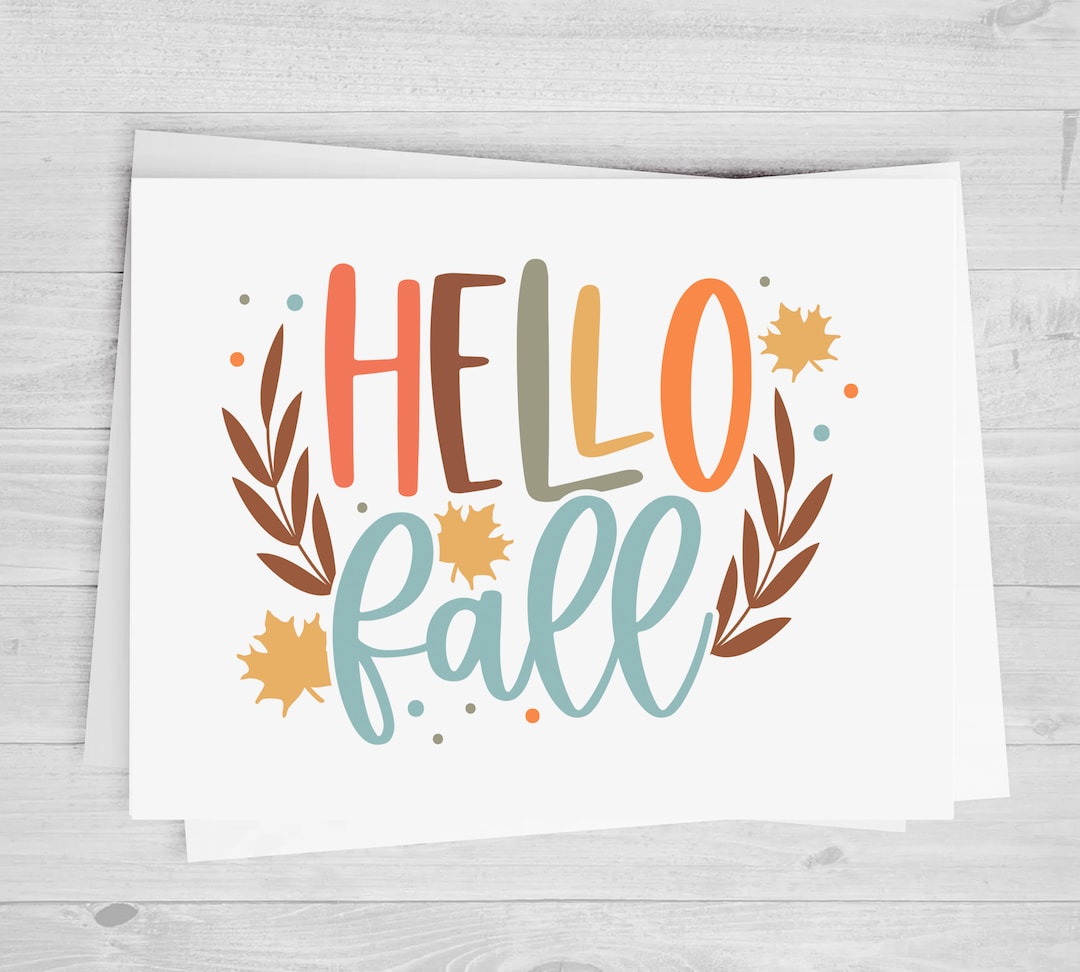 Hello Fall T Hello Fall, DTF Transfer, T-shirt Transfer, Autumn Heat Transfer - Etsy
