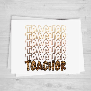 Teacher, DTF Transfer Sheet, Teacher Appreciation DIY Shirt, Any Size, Heat Transfer, Ready to Apply, Direct to Film