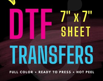 DTF Transfers 7" x 7" - Toddler | DTF Prints | Custom Full Color Designs | Wholesale Heat Transfers | Ready to Press | Single or Gang Sheet