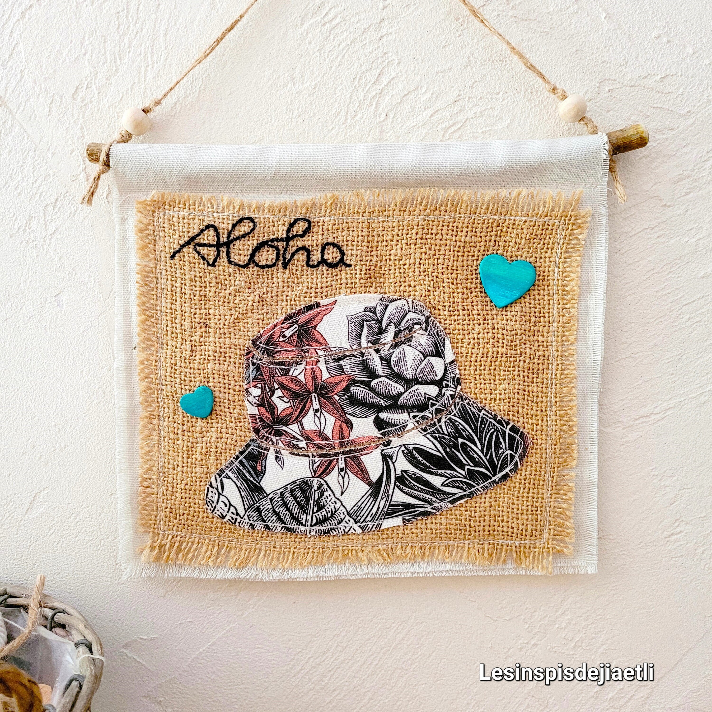 Décoration murale toile de jute France