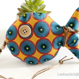 Motif à Broder "Poisson" Sur Toile Monks Cloth - Dimensions 24 X 9 Pouces, Bords Cousus, Neuf
