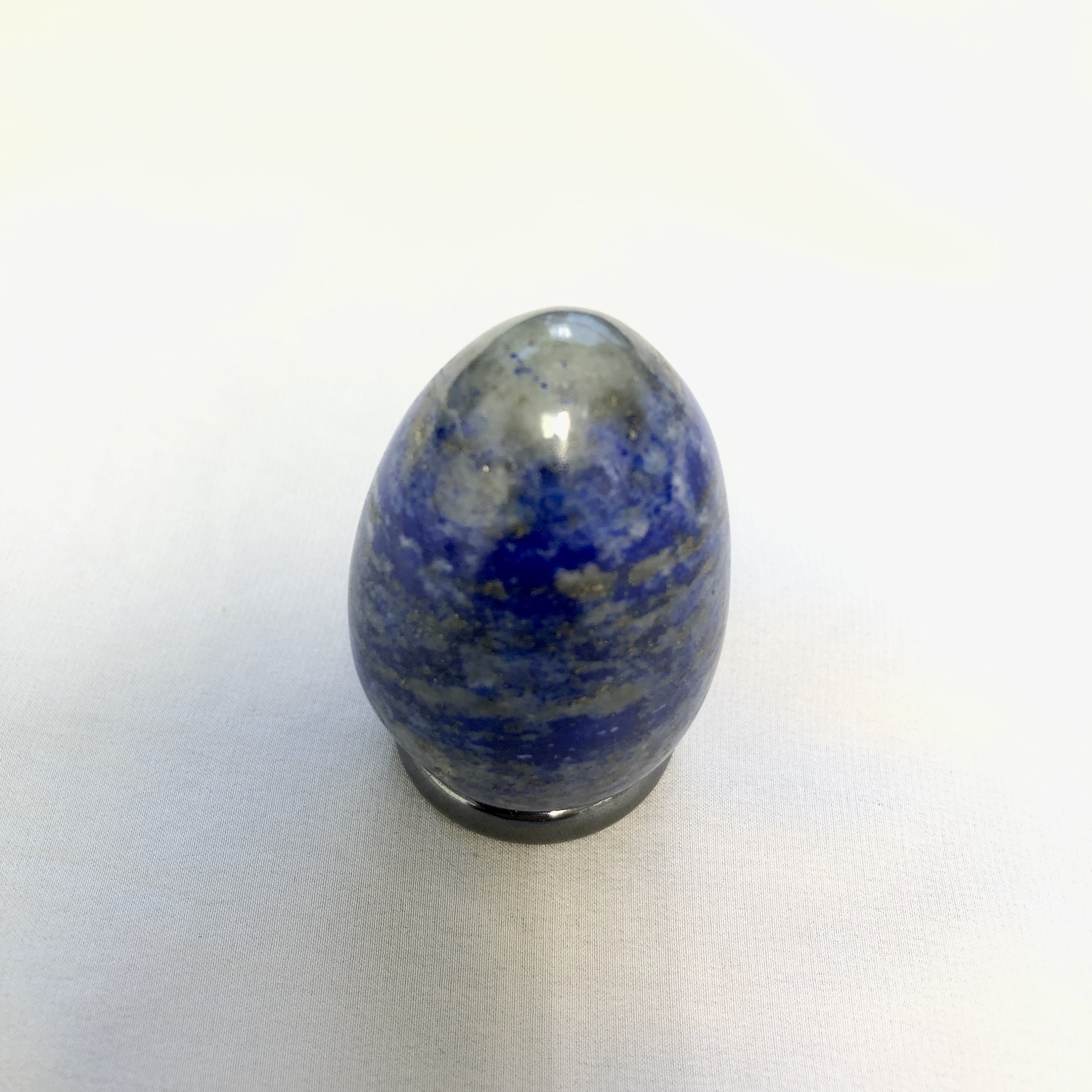 Blue Lapis Lazuli Gemstone Egg Easter Crystal Home Decor