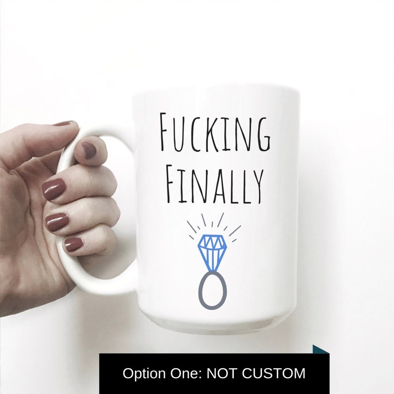 Funny Engagement Mug Engagement Gift Engagement Gift Idea Etsy