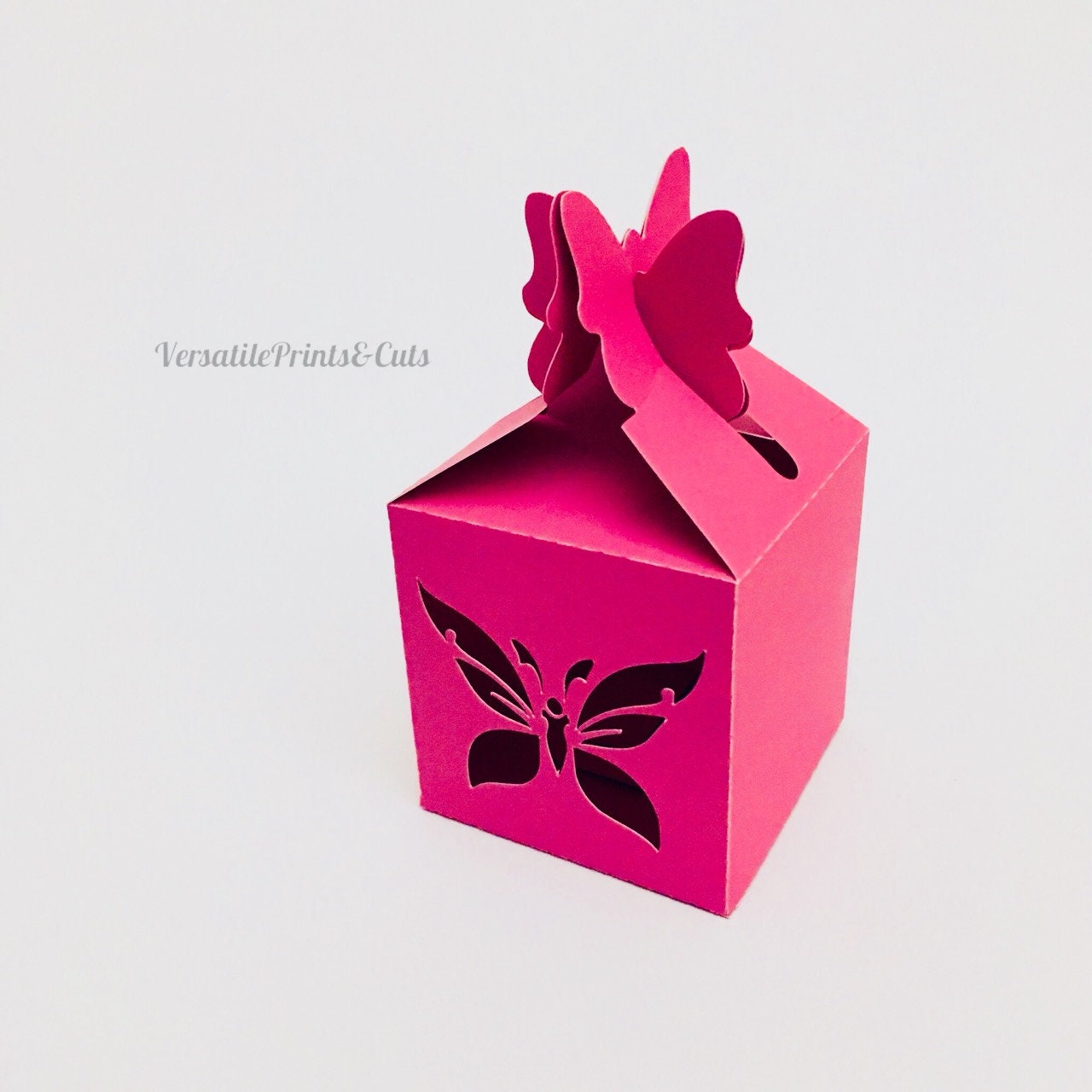 Butterfly top box template v3 gift box treat box favor Etsy