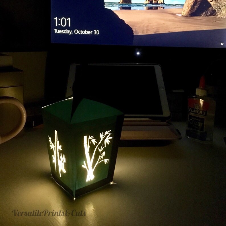 Download 3D lantern bamboo lantern 3D lantern svg lantern template | Etsy