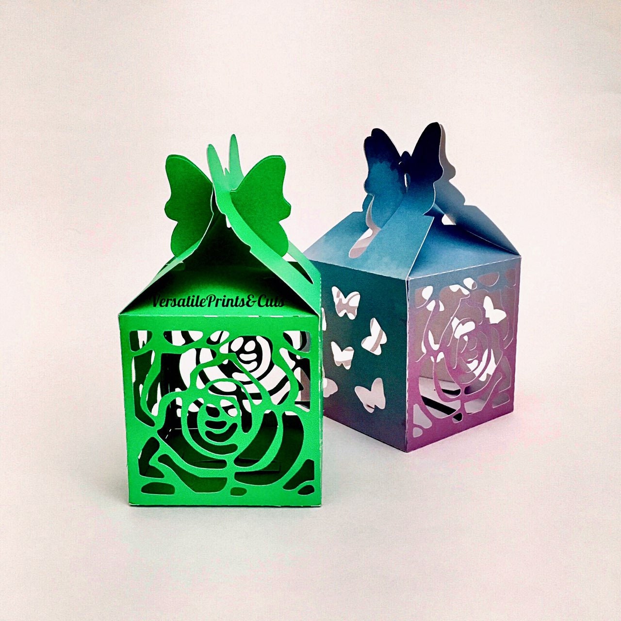 Butterfly top box template v2 gift box treat box favor | Etsy