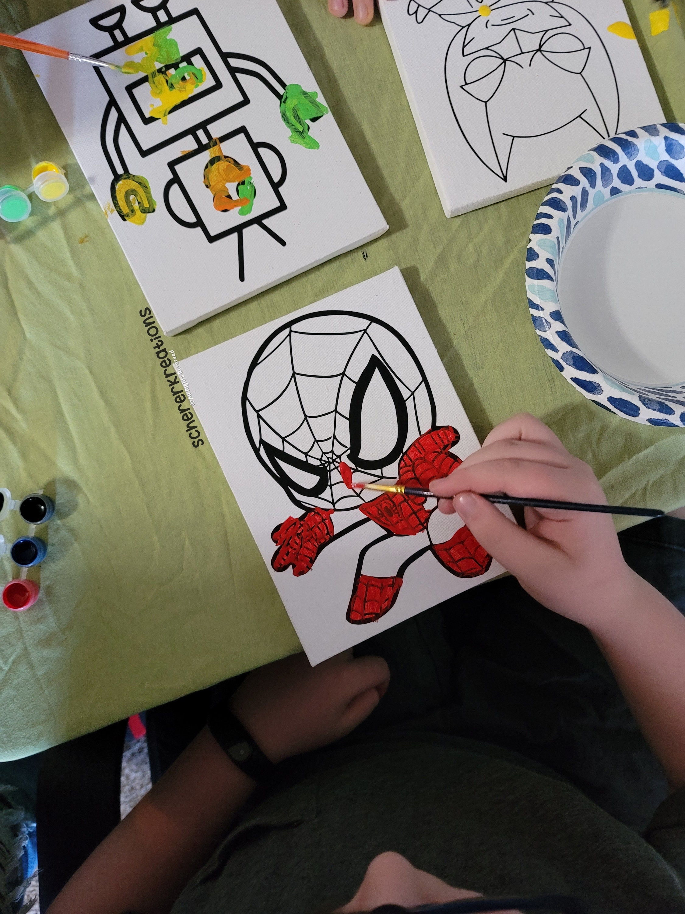 Kids Canvas Paint Set/paint Your Own Canvas / DIY Etsy