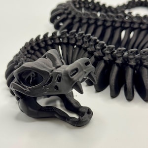 Flexi Articulated Skeleton Snake Halloween Black Fidget Toy