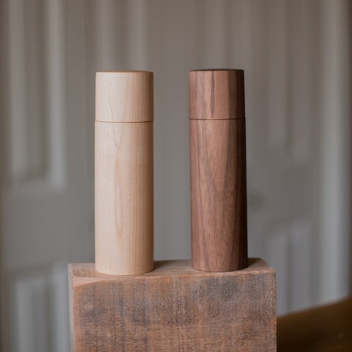 8 Black Walnut Pepper Grinder Wood Pepper Mill Black Etsy