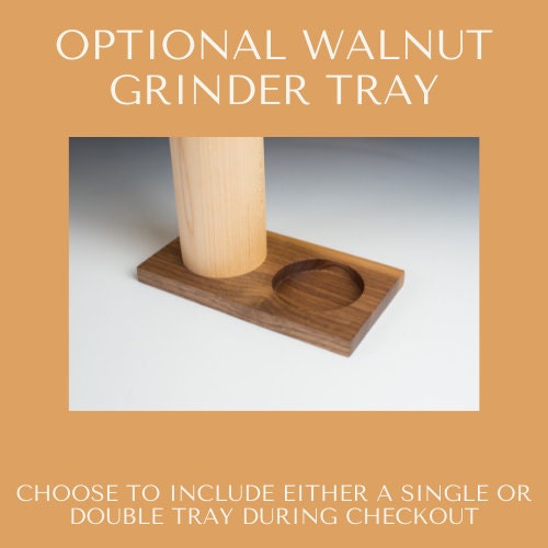 Mini Wood Pepper Mill and Salt Grinder Set Walnut and Maple 